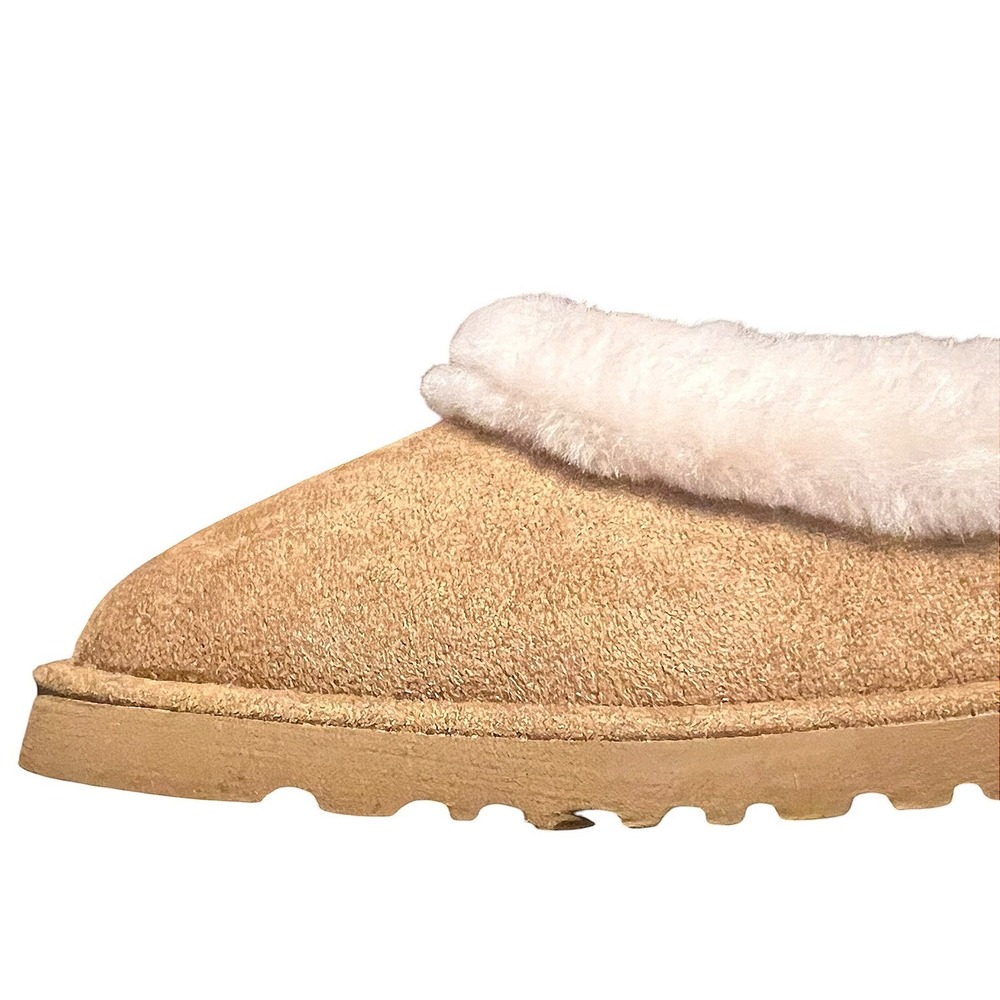 La Rosa Brown Suede Faux Fur Lined Slippers KF1104-1 Size 41 NEW‎ - Picture 9 of 16